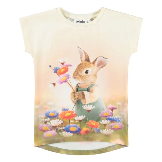 T-shirt Ragnhilde Bunny Rabbit Coton Bio | Beige