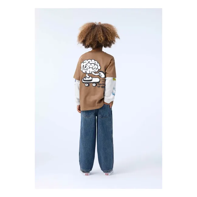 Rodney Skate organic cotton T-shirt | Brown