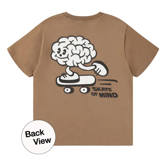 Rodney Skate organic cotton T-shirt | Brown