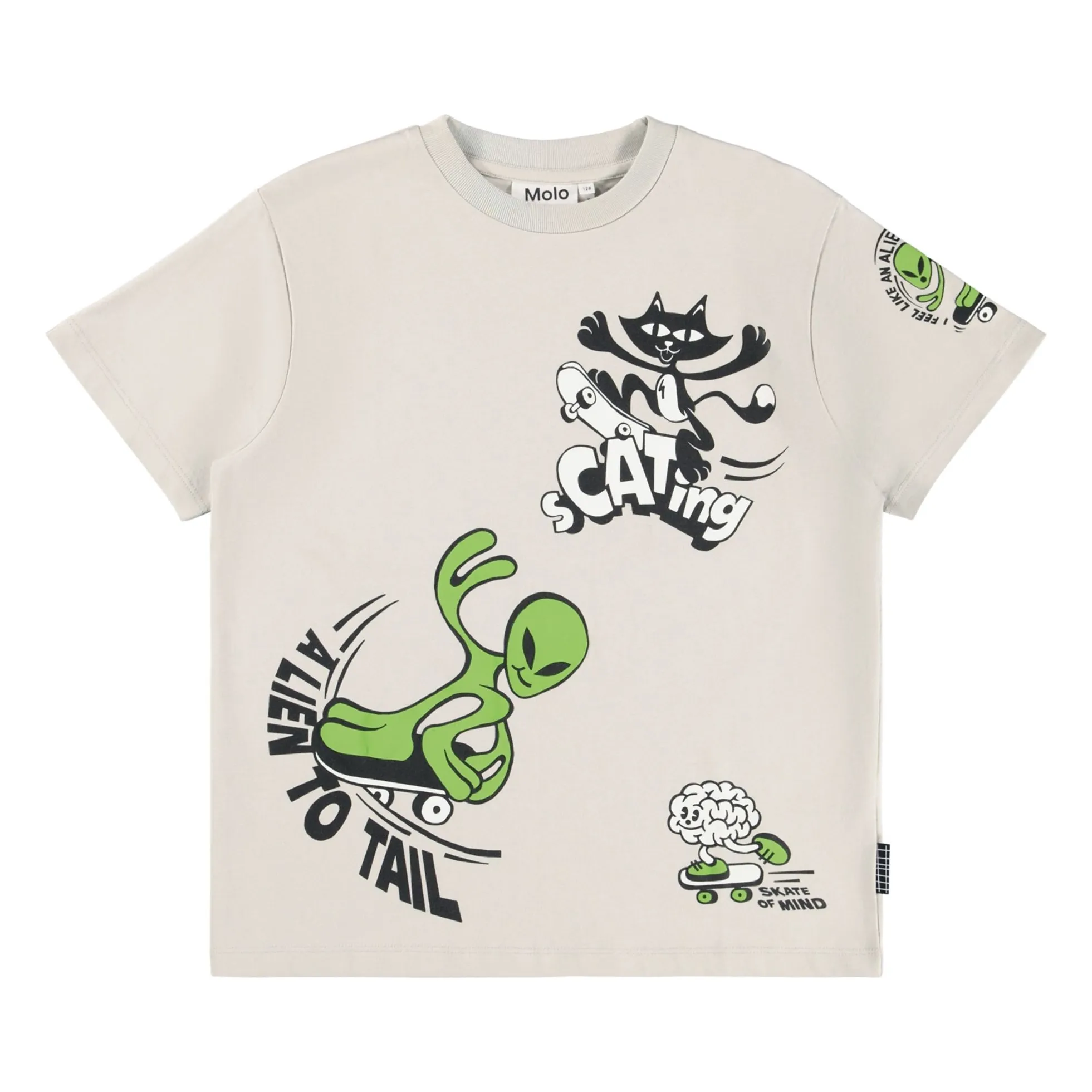 Molo Beige Rodney Alien Organic Cotton T-Shirt