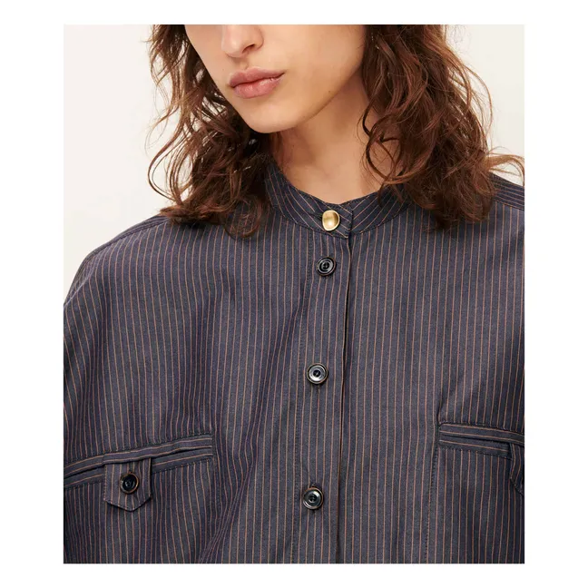 Chemise Orregia Rayée | Bleu foncé