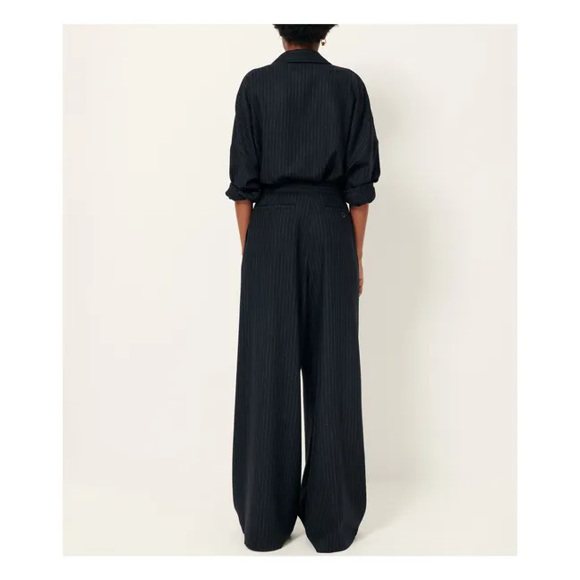 Pantalones de rayas Orozco | Azul Marino