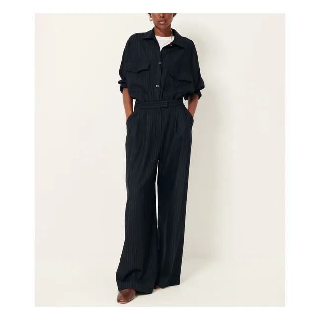 Pantalones de rayas Orozco | Azul Marino