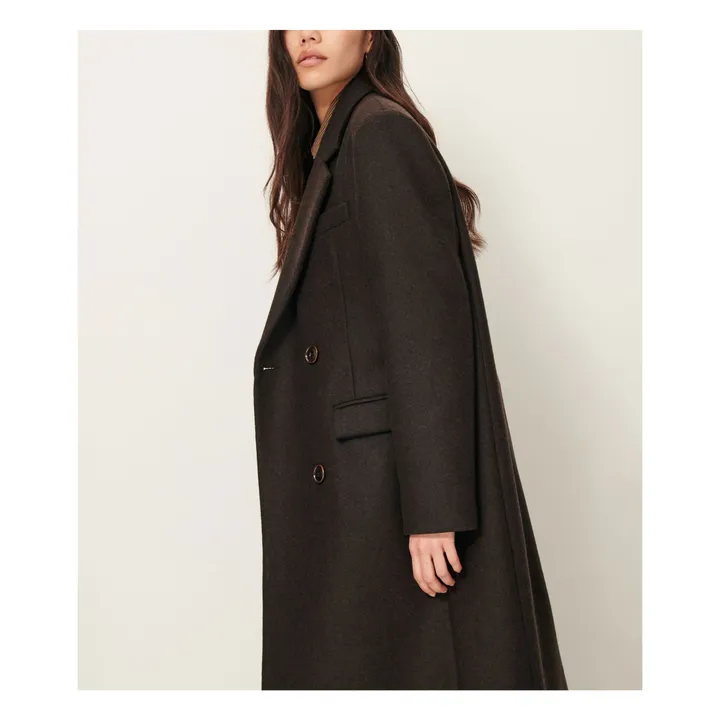 Manteau Nara Laine | Marron- Image produit n°2