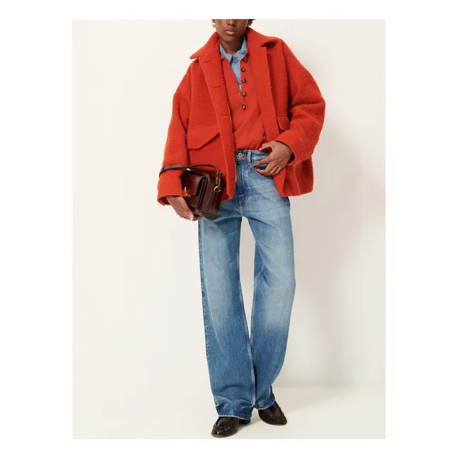 Morrison Wool Coat | Orange