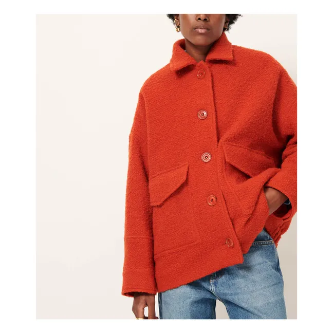 Morrison Wool Coat | Orange
