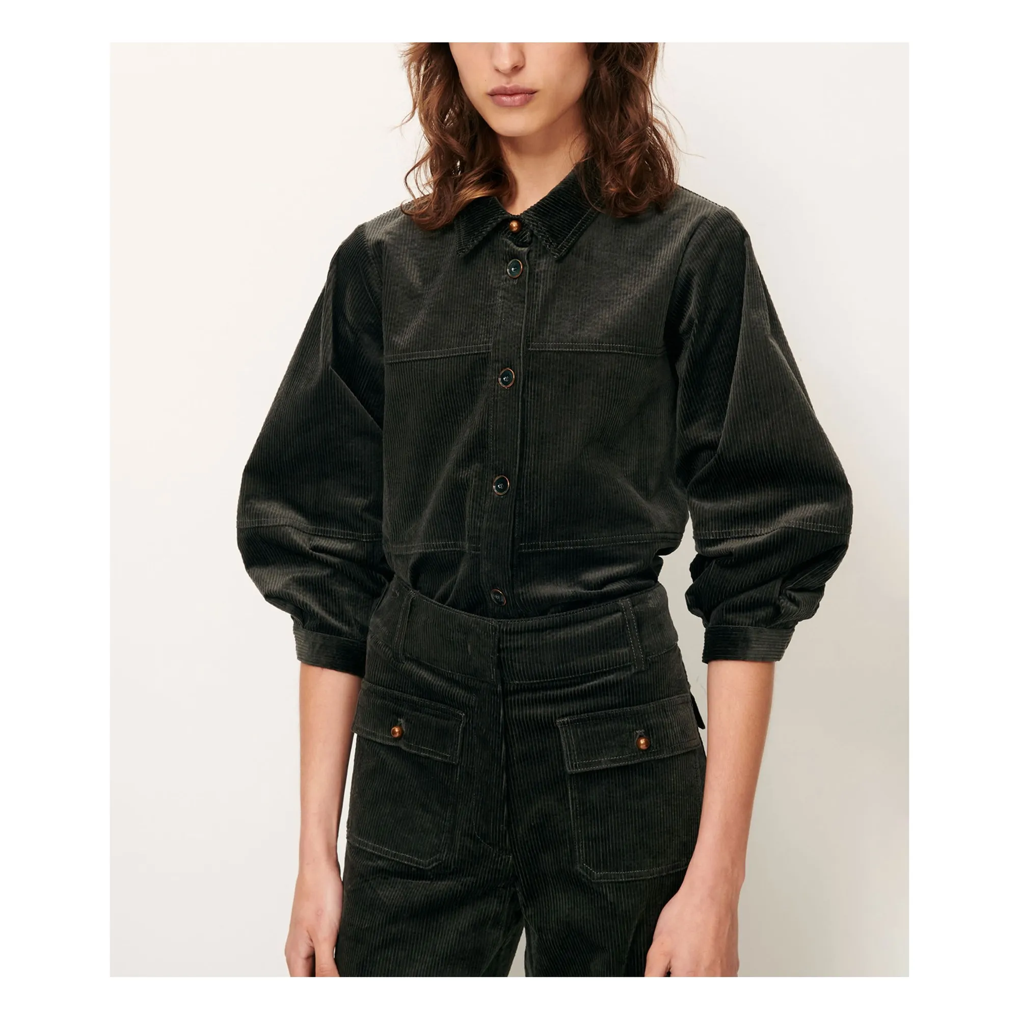 Sessùn Dark Grey Leotown Organic Cotton Overshirt