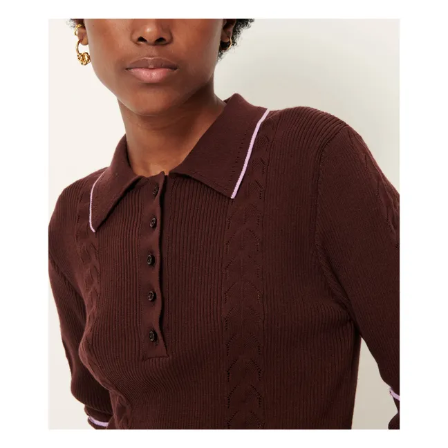 Polo Jodi Coton Bio | Marron