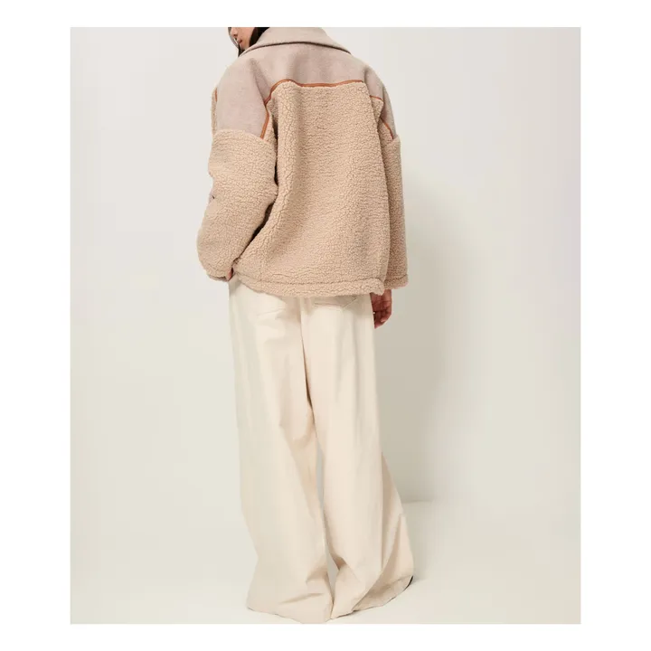 Icy Rocky Recycled Fiber Coat | Ecru- Product image n°5