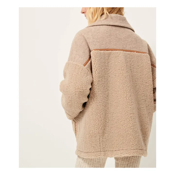 Icy Rocky Recycled Fiber Coat | Ecru- Product image n°6