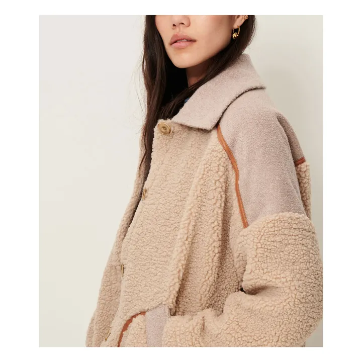 Icy Rocky Recycled Fiber Coat | Ecru- Product image n°4