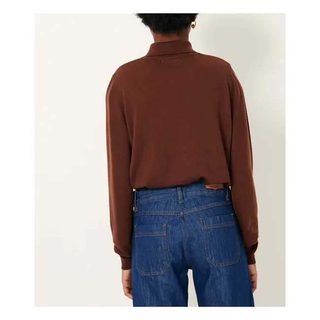 Pull Polo Yanaka Laine | Marron