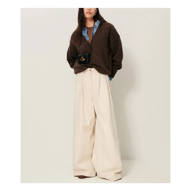 Gilet Oversize Sweet Monroe Laine Mérinos | Marron