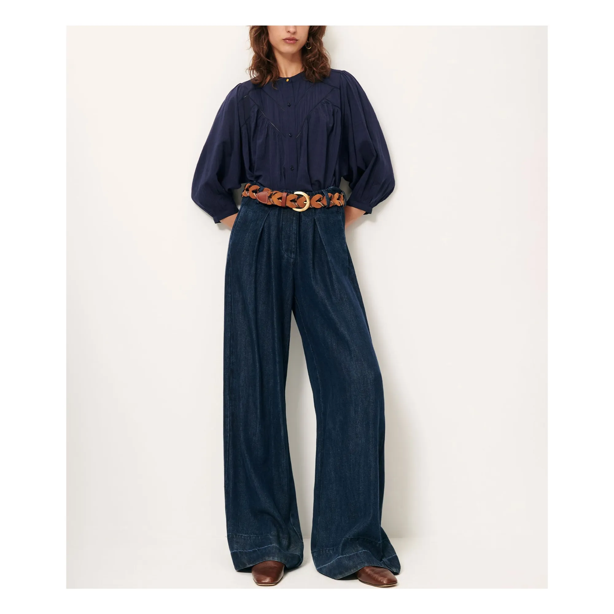 Sessùn Navy Blue Savi Blouse