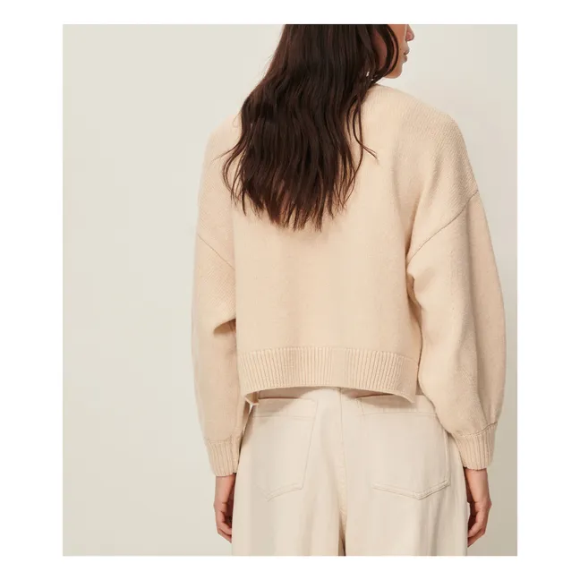 Cardigan in lana Rossato | Ecru