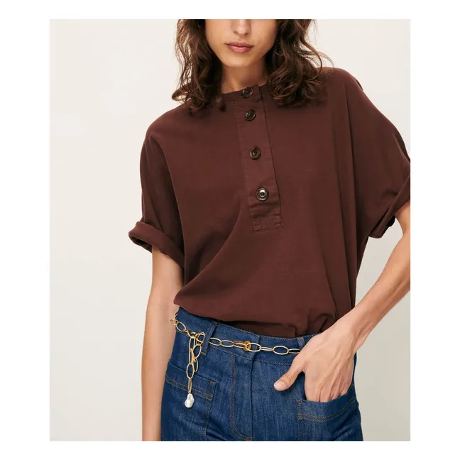 T-shirt Rodney Coton Bio | Marron