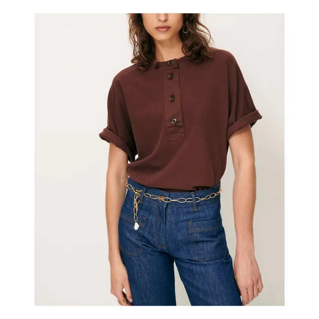 T-shirt Rodney Coton Bio | Marron