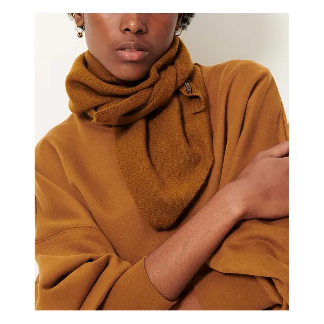 Quadro Merino Wool Scarf | Bronze
