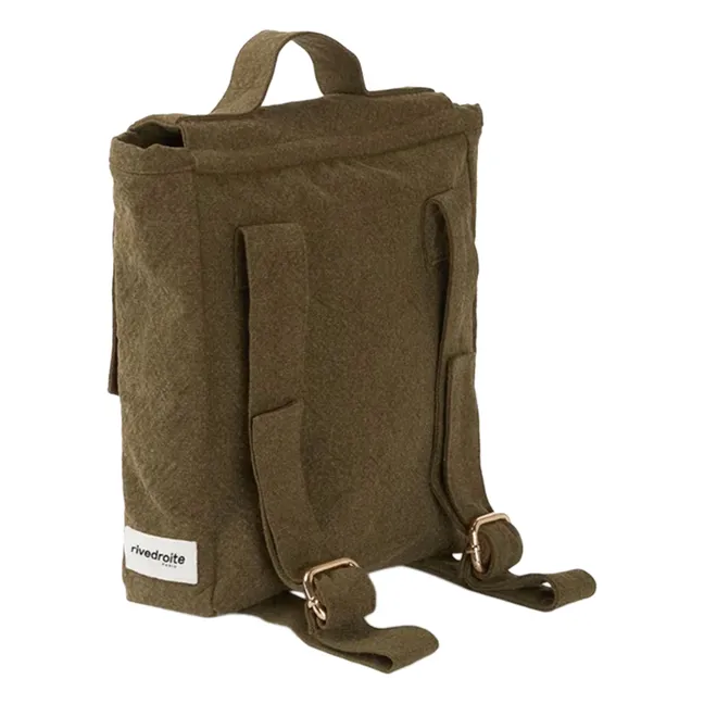 Sac à Dos Minimes Coton Recyclé | Vert kaki