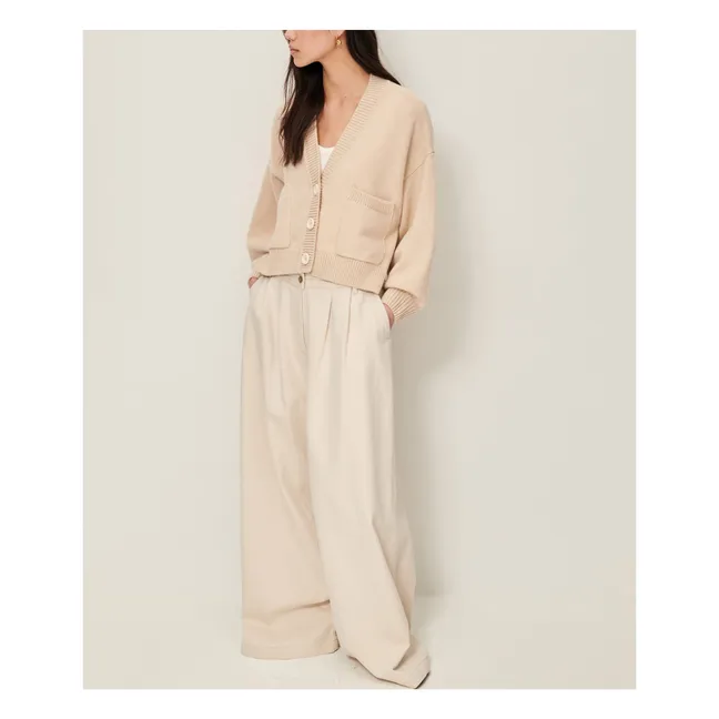 Cardigan in lana Rossato | Ecru