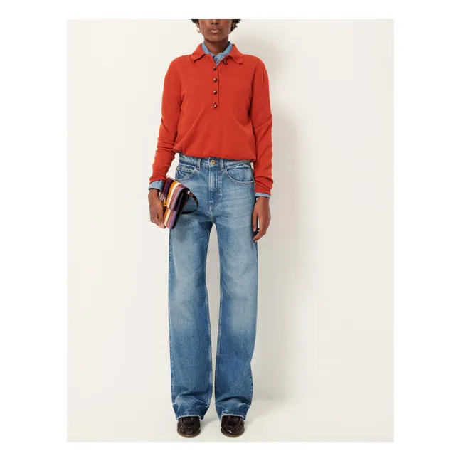 Pull Polo Yanaka Laine | Orange