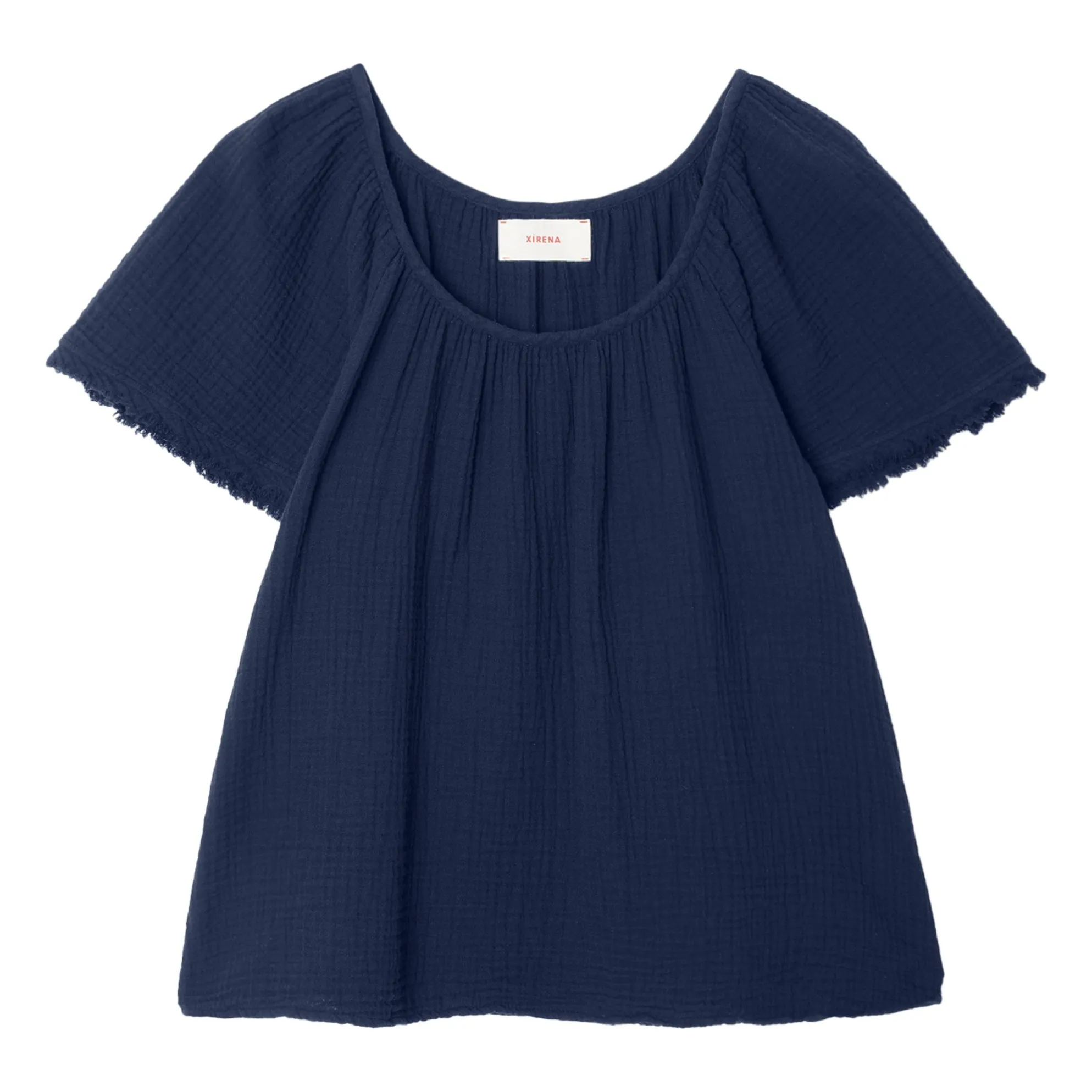Xirena Midnight Blue Top Macie Cotton Gauze