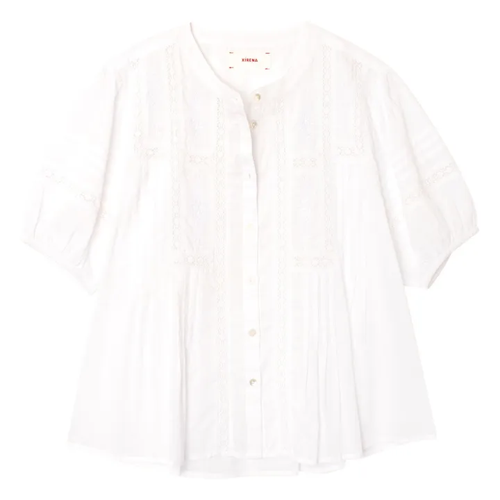 Blouse Claudia Voile de Coton | Blanc- Image produit n°0