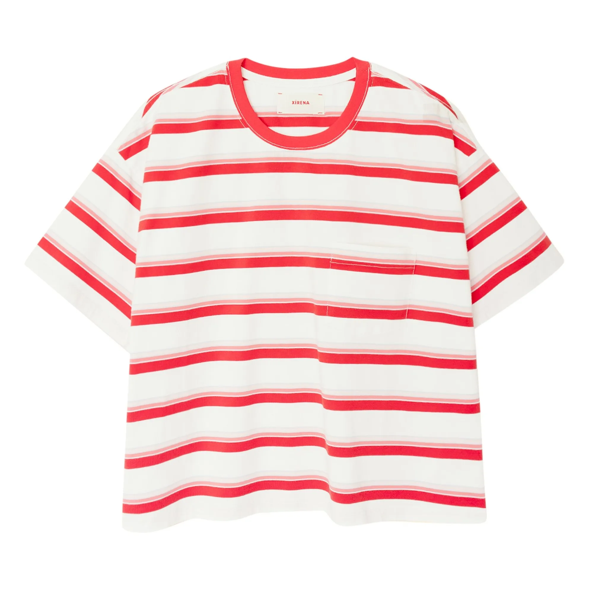 T-shirt Paulina Rayé | Blanc- Image produit n°0