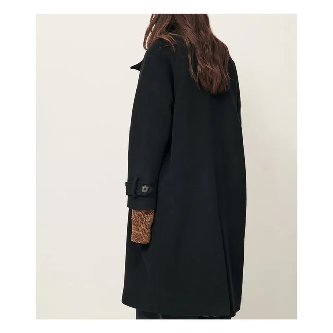 Manteau Bleeckett Laine Recyclée | Noir