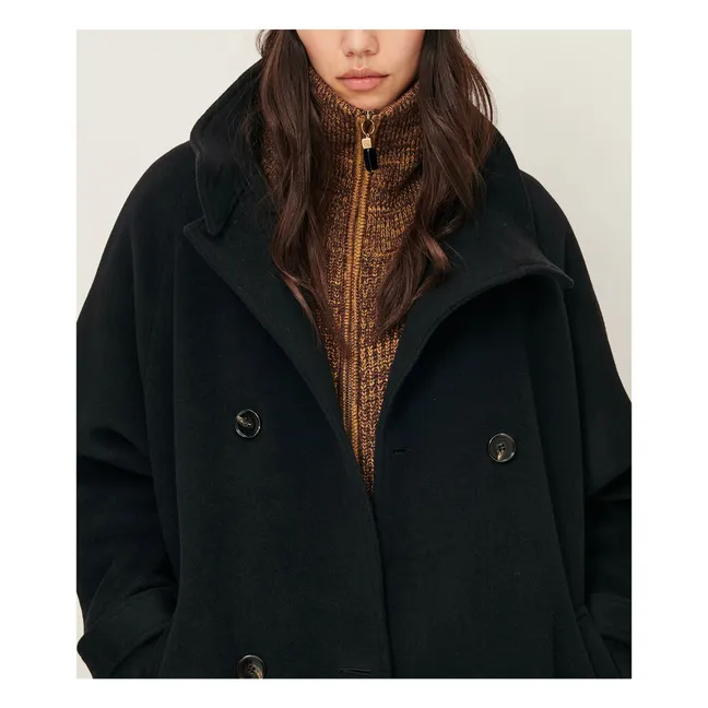 Manteau Bleeckett Laine Recyclée | Noir