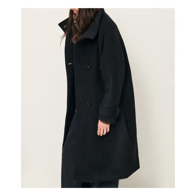 Manteau Bleeckett Laine Recyclée | Noir