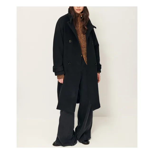 Manteau Bleeckett Laine Recyclée | Noir