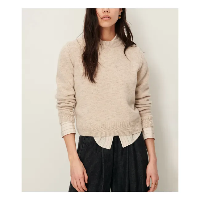 Pull Silty Laine Mérinos | Ecru