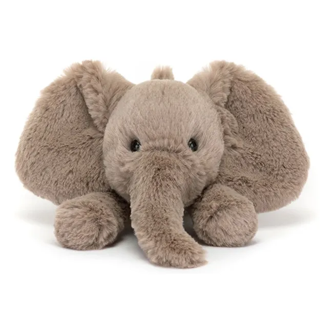 Peluche Eléphant allongé | Gris