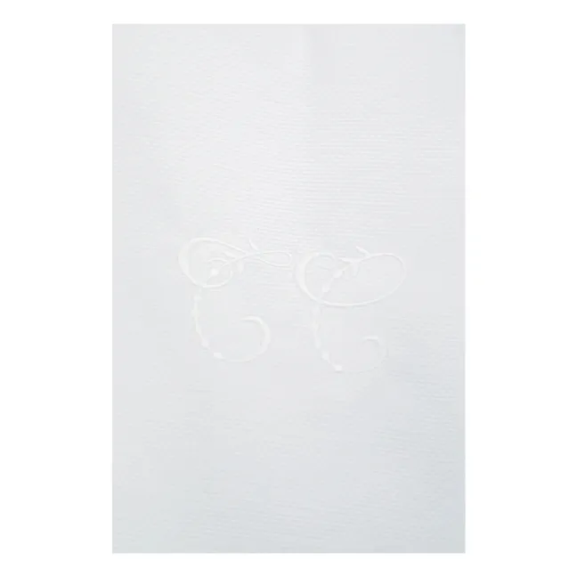 Couffin tressage feuilles de palme | Blanc
