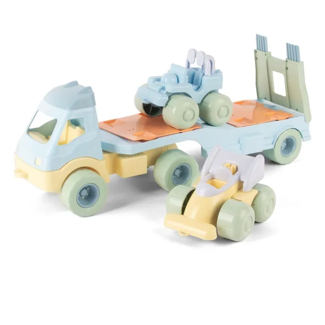 Grúa y sus 2 coches de bioplástico