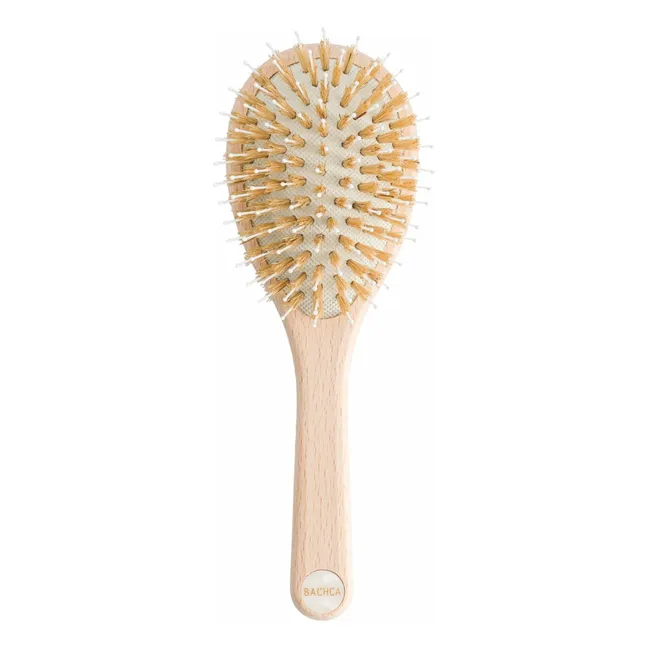 Brosse Soin et Brillance en poils de sanglier  | Bois clair