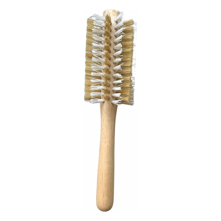 Brosse ronde brushing en poils de sanglier  | Bois clair- Image produit n°0