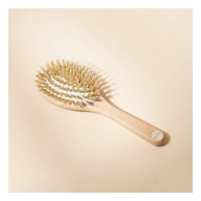 Brosse Soin et Brillance en poils de sanglier  | Bois clair