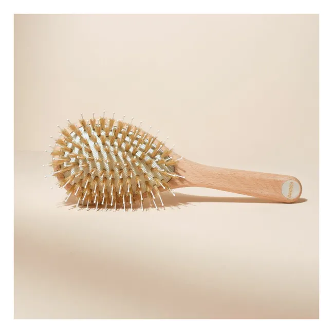 Brosse Soin et Brillance en poils de sanglier  | Bois clair