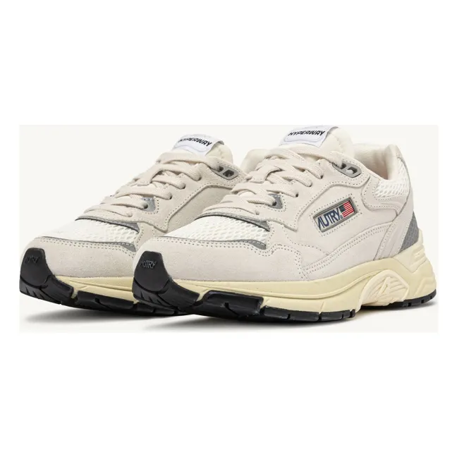 Hyperway Low Suede Sneakers | White