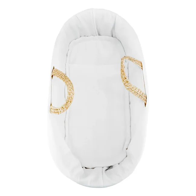 Couffin tressage feuilles de palme | Blanc