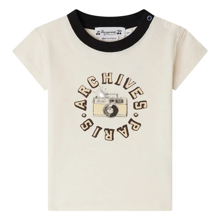T-shirt Tom Coton Bio | Ivoire- Image produit n°0