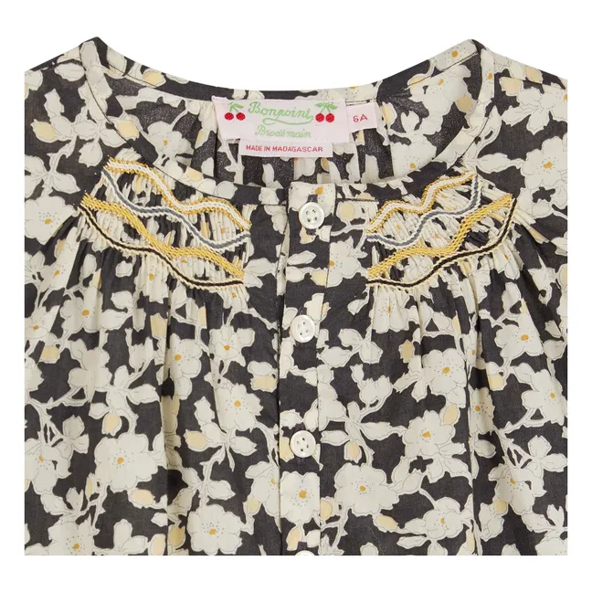 Biancarosa organic cotton blouse | Black