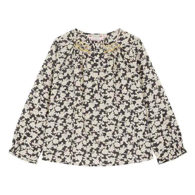 Biancarosa organic cotton blouse | Black