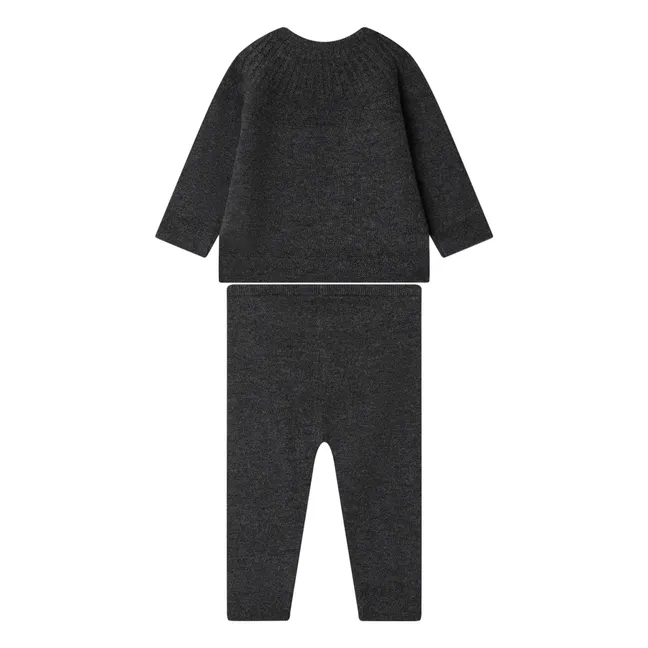 Ensemble Top et Legging Jina Laine | Gris anthracite