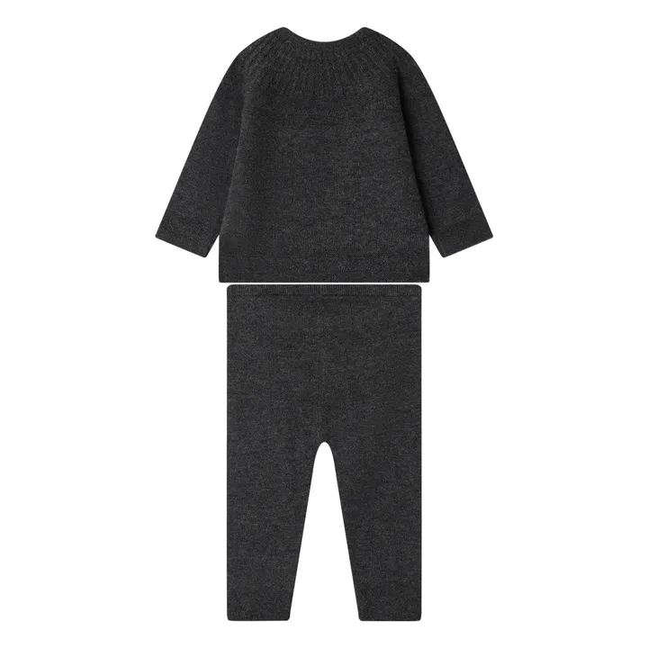 Ensemble Top et Legging Jina Laine | Gris anthracite- Image produit n°1