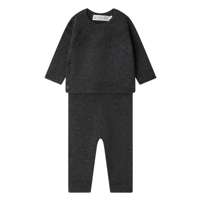 Ensemble Top et Legging Jina Laine | Gris anthracite