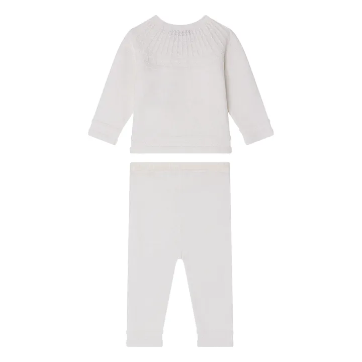 Ensemble Top et Legging Jina Laine | Blanc- Image produit n°1