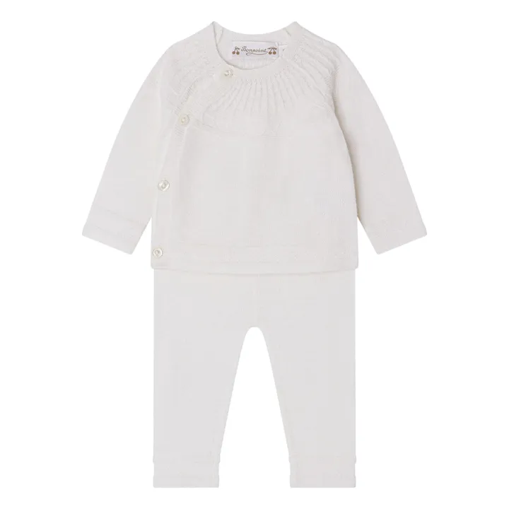 Ensemble Top et Legging Jina Laine | Blanc- Image produit n°0
